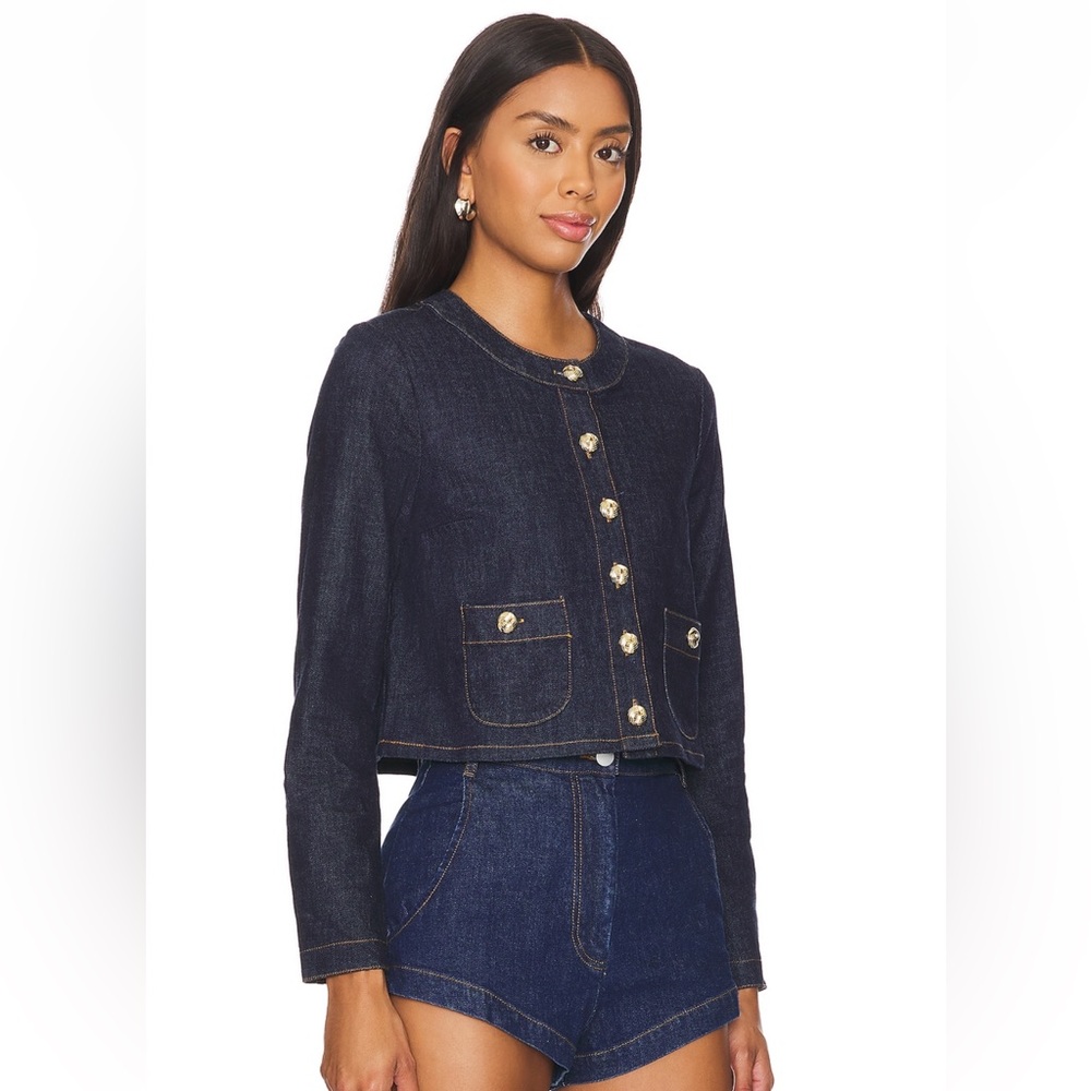 X Revolve Braswell Jacket in Indigo Wash size xs